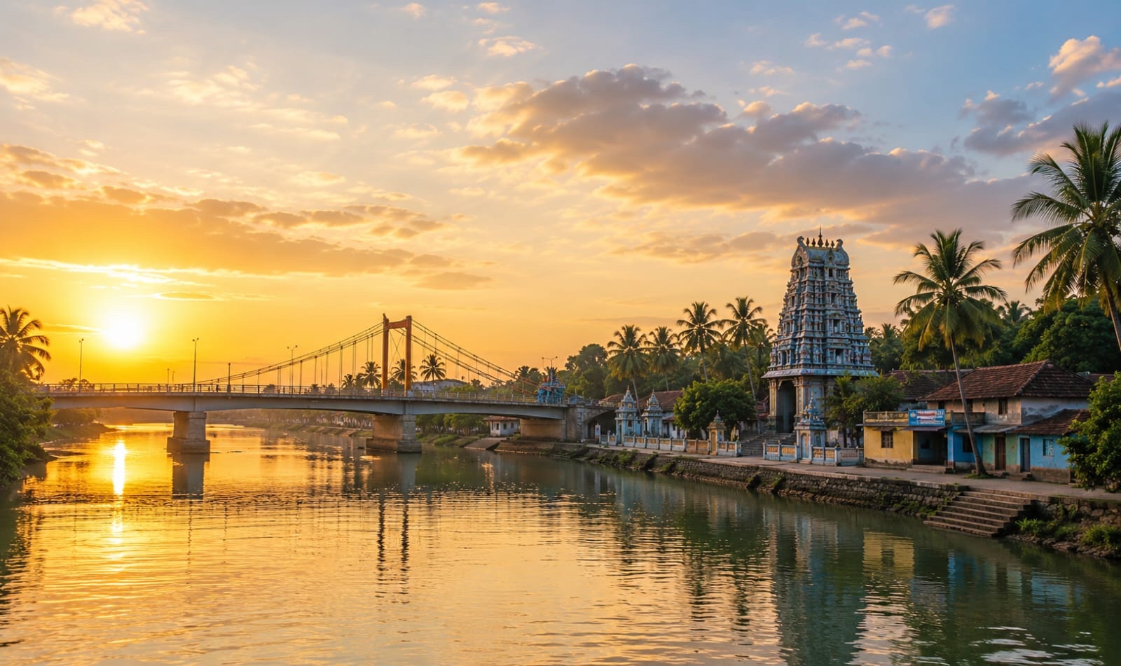 Bhimavaram — Godavari River, Bridge and Temple